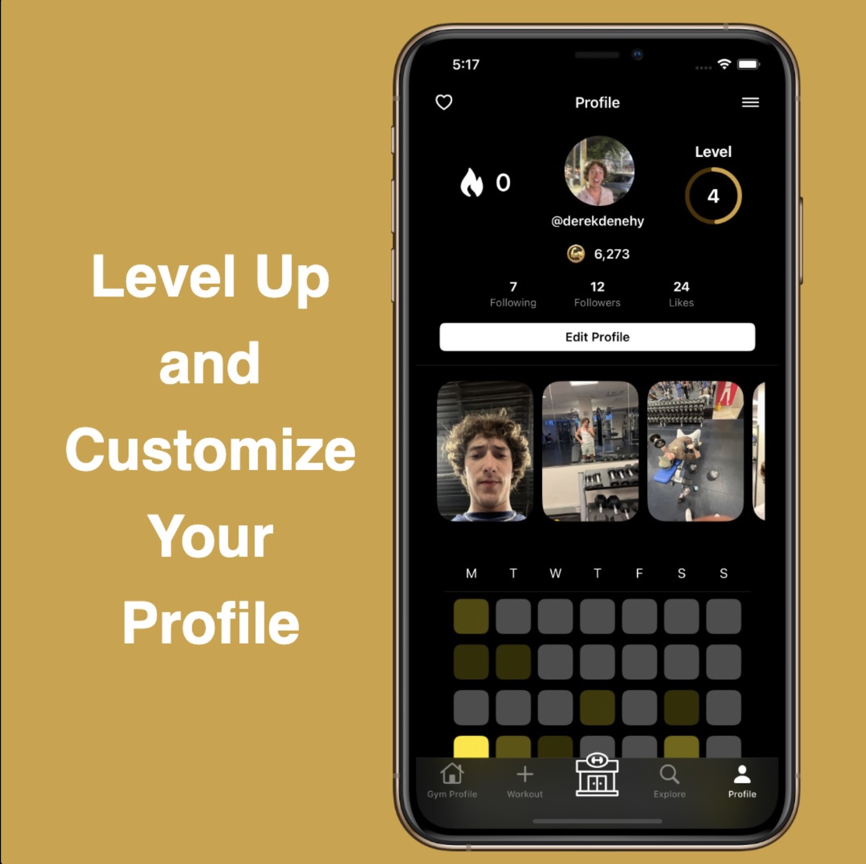 Level up and customize your profile